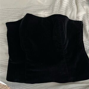 J.McLaughlin black velvet bustier top size 14